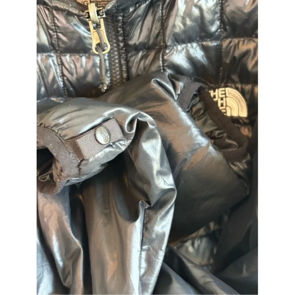 The North Face Thermoball Puffer Jacket Black Mens Large Quilted Zip Consign